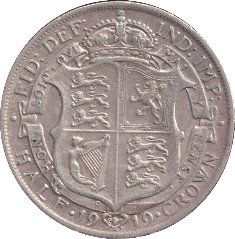 1919 HALFCROWN ( VF )