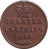 1868 QUARTER FARTHING ( AUNC )