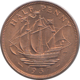 1937 HALFPENNY ( UNC ) 1