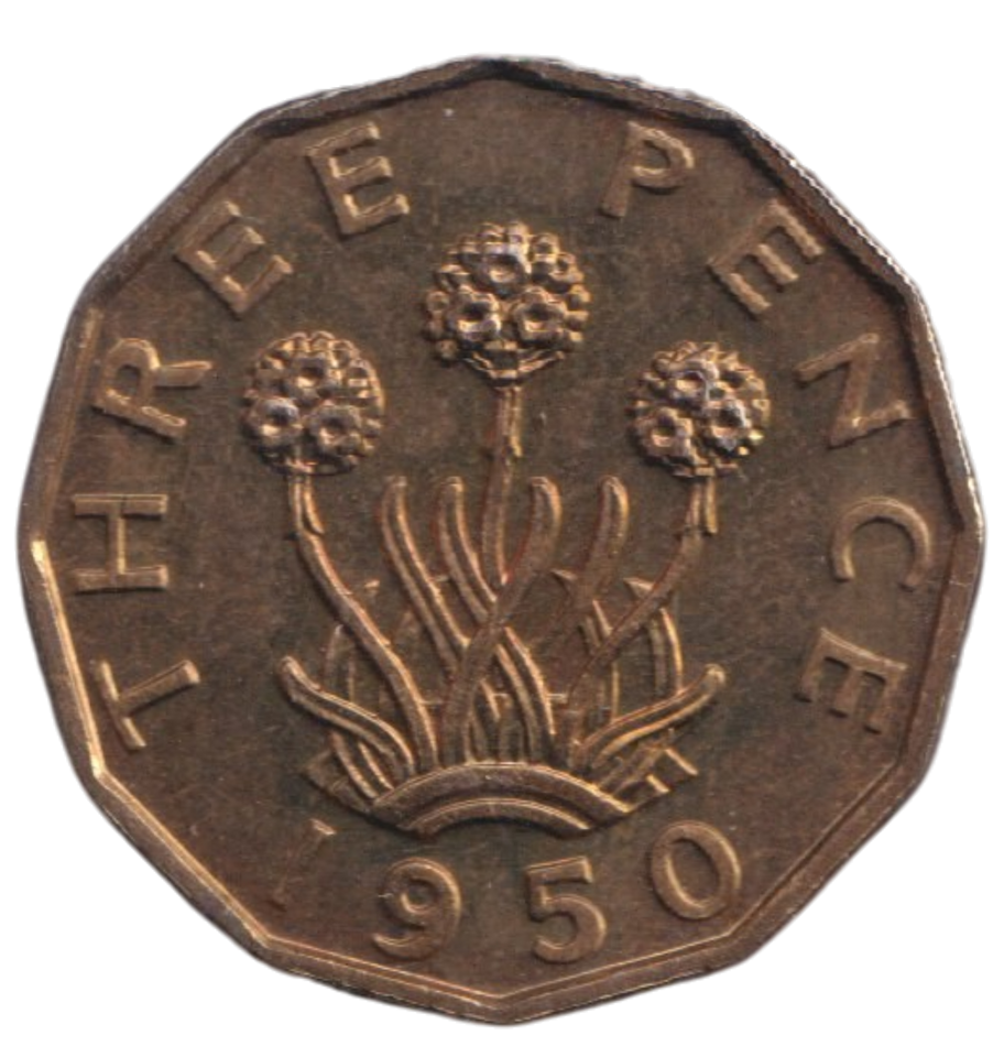1950 PROOF THREEPENCE