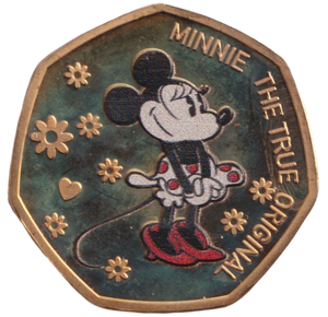 2021 50P SHAPED COIN MICKEY MOUSE