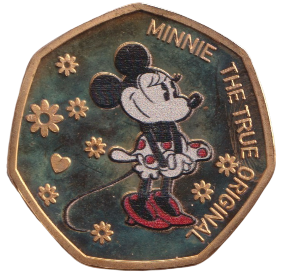 2021 50P SHAPED COIN MICKEY MOUSE
