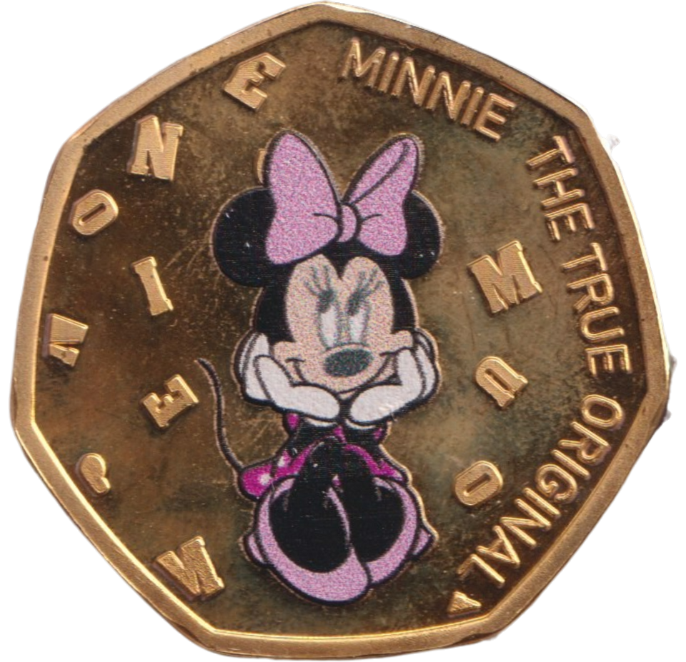 2021 50P SHAPED COIN MICKEY MOUSE