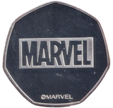 2021 50P SHAPED COIN MARVEL