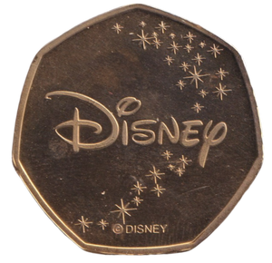 2021 50P SHAPED COIN MICKEY MOUSE