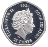 2020 25 CENTS DISNEY COOK ISLANDS