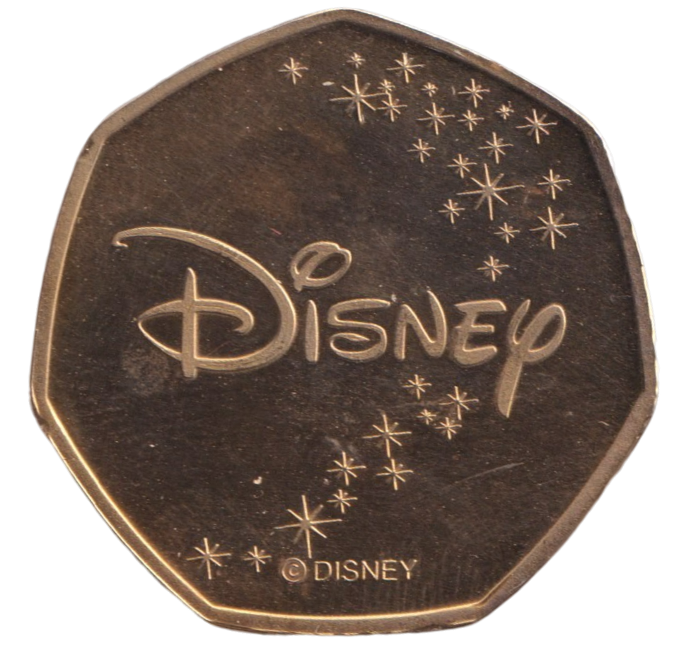 2021 50P SHAPED COIN MICKEY MOUSE