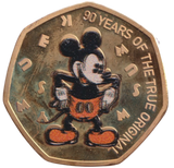 2021 50P SHAPED COIN MICKEY MOUSE