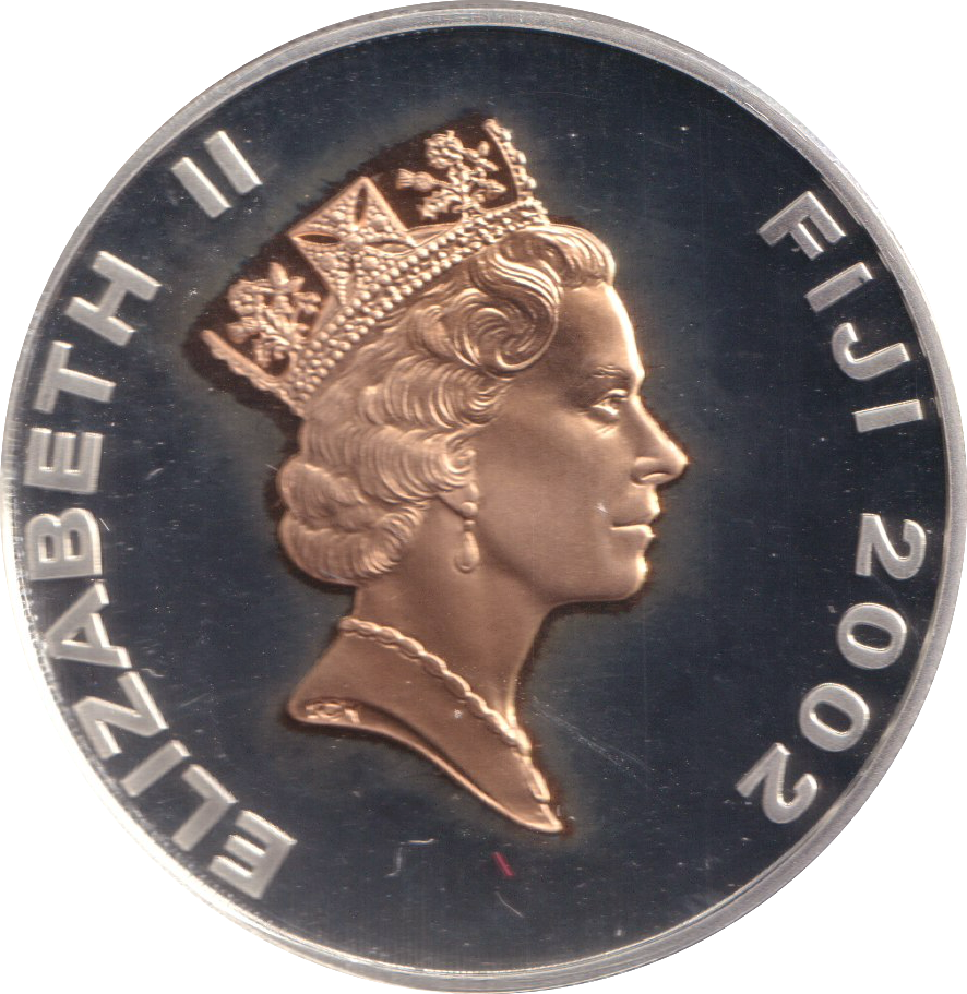 2002 SILVER PROOF 10 DOLLAR FIJI