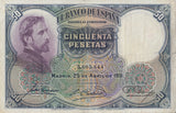 1931 50 PESTAS BANKNOTE SPAIN REF-1627