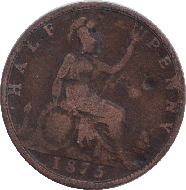 1875 HALFPENNY ( NF )