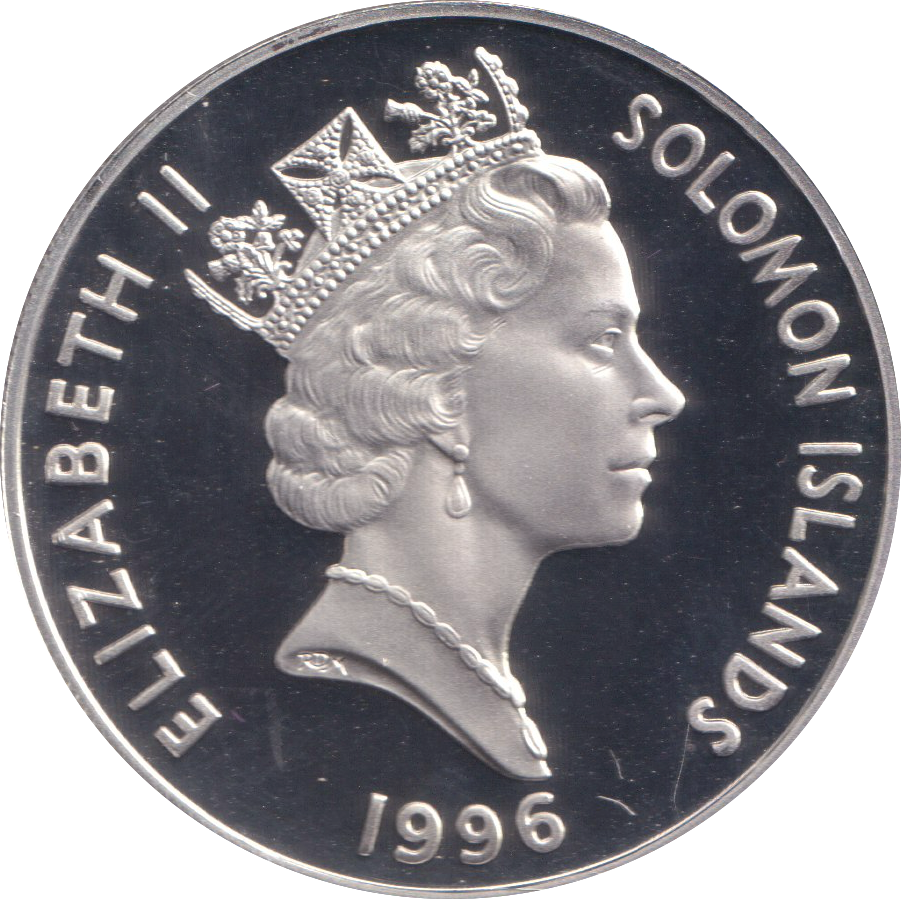 1996 SILVER PROOF FIVE DOLLARS SOLOMON ISLANDS