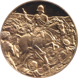 1974 SILVER GOLD PLATED WINSTON CHURCHILL LANCERS MEDALLION