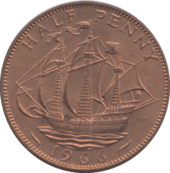 1966 HALF PENNY ( BU )