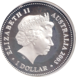 2003 SILVER PROOF ONE DOLLAR AUSTRALIA