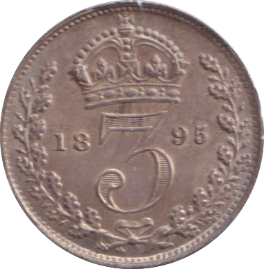 1895 THREEPENCE ( VF )