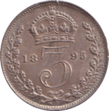 1895 THREEPENCE ( VF )