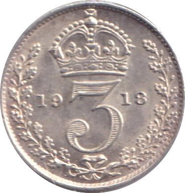 1918 THREEPENCE ( UNC )