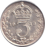1918 THREEPENCE ( UNC )