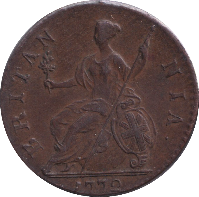 1772 HALFPENNY ( AUNC )