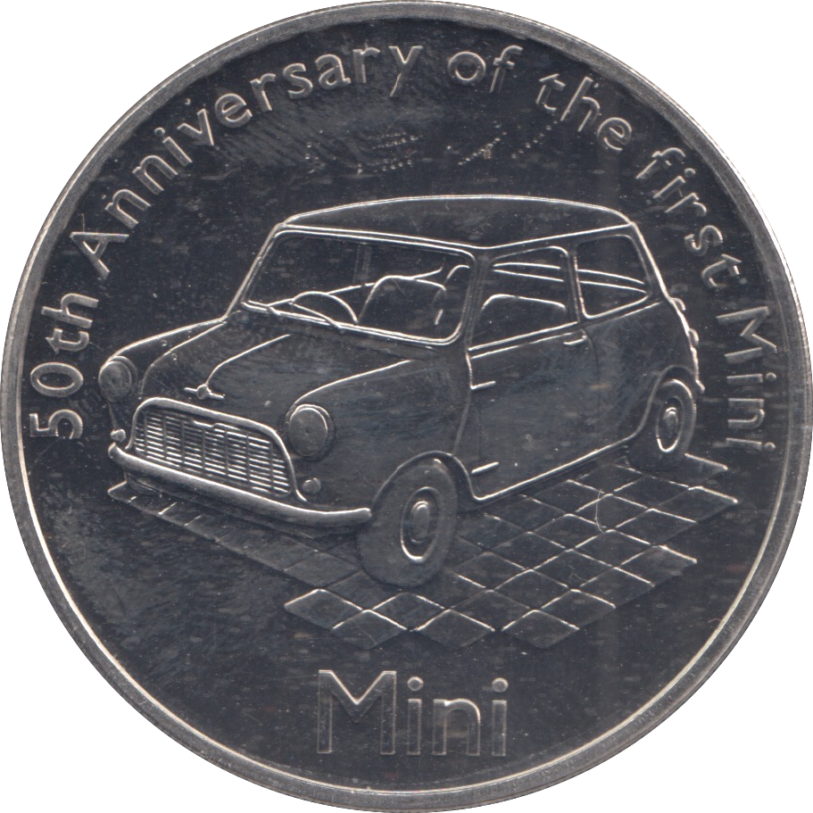 2009 FIVE POUNDS 50TH ANNIVERSARY OF THE FIRST MINI ALDERNEY