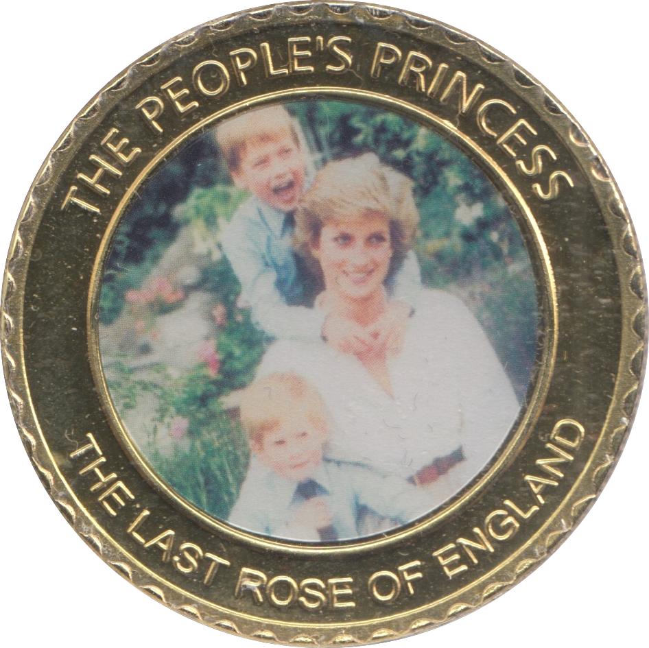 1997 THE PEOPLE'S PRINCESS THE LAST ROSE OF ENGLAND COMMEMORATIVE COIN