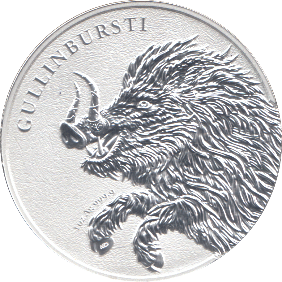 2025 1 OZ FINE SILVER GULLINBURSTI 5 MARKS GERMANY