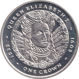 2007 SILVER PROOF CROWN FALKLAND ISLANDS