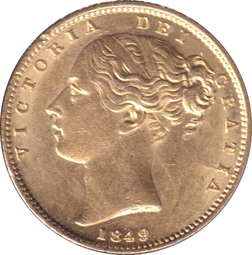 1849 GOLD SOVEREIGN ( EF )