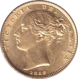 1849 GOLD SOVEREIGN ( EF )