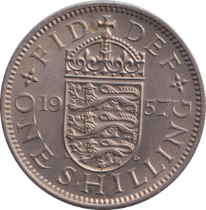 1957 ENGLISH SHILLING ( UNC )