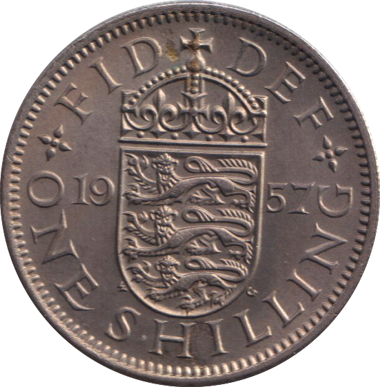 1957 ENGLISH SHILLING ( UNC )