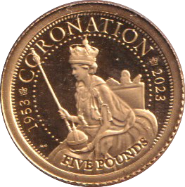 2023 GOLD PROOF FIVE POUND TRISTAN DA CUHNA