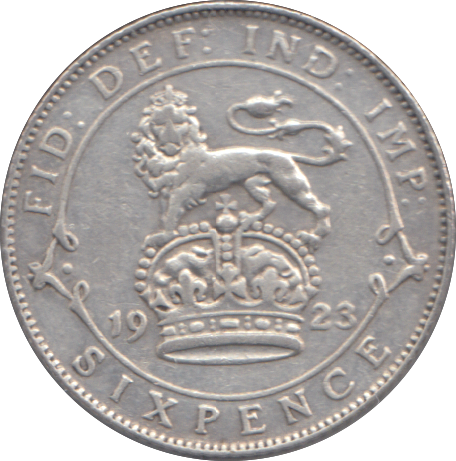 1923 SIXPENCE ( GVF )
