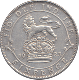 1923 SIXPENCE ( GVF )