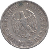 1935 SILVER GERMANY 5 MARK