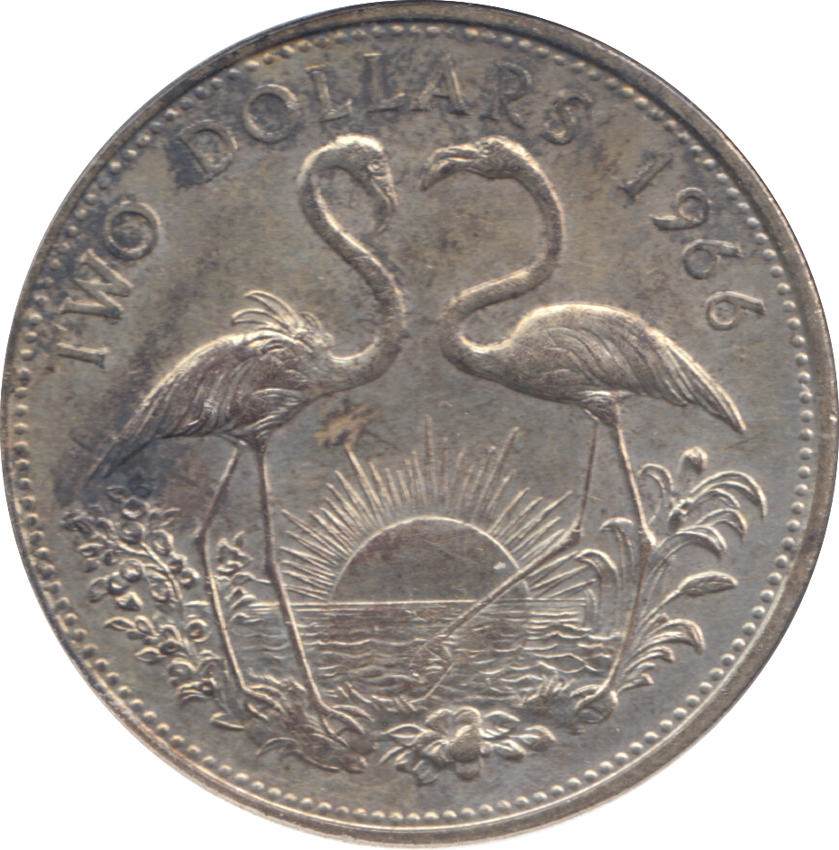 1966 BAHAMA TWO DOLLARS