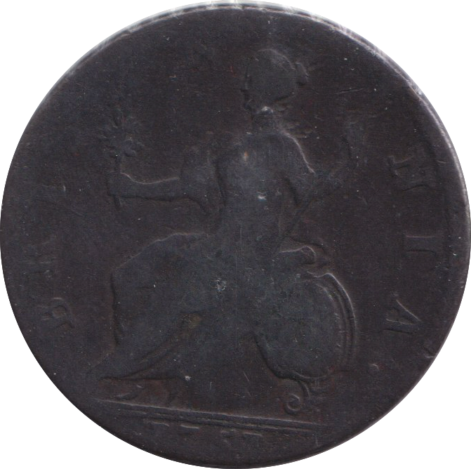 1757 HALFPENNY ( FINE )