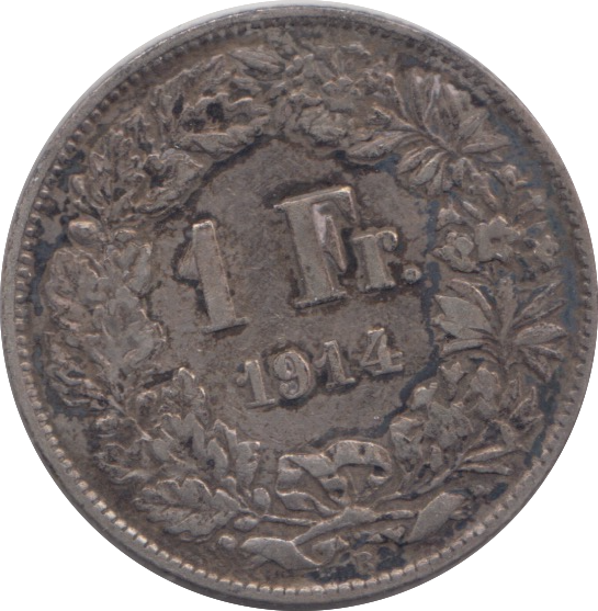 1914 SILVER SWITZERLAND 1 FRANC