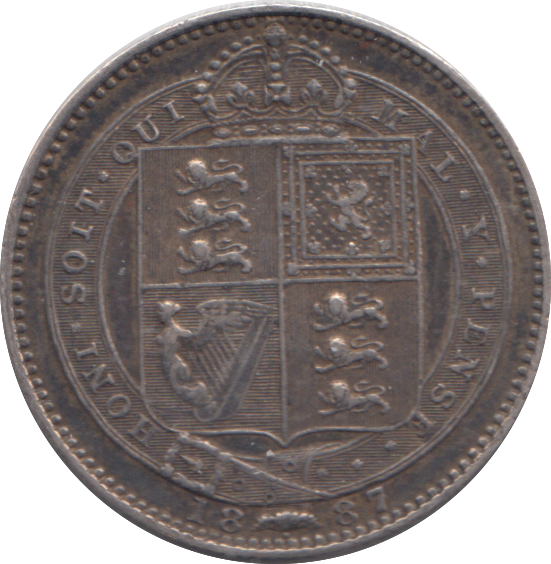 1887 SHILLING ( VF )