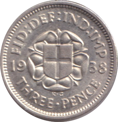 1938 THREEPENCE ( UNC )