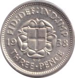1938 THREEPENCE ( UNC )