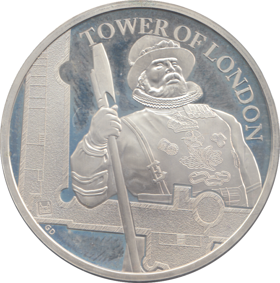 2019 SILVER PROOF FIVE POUNDS TOWER OF LONDON