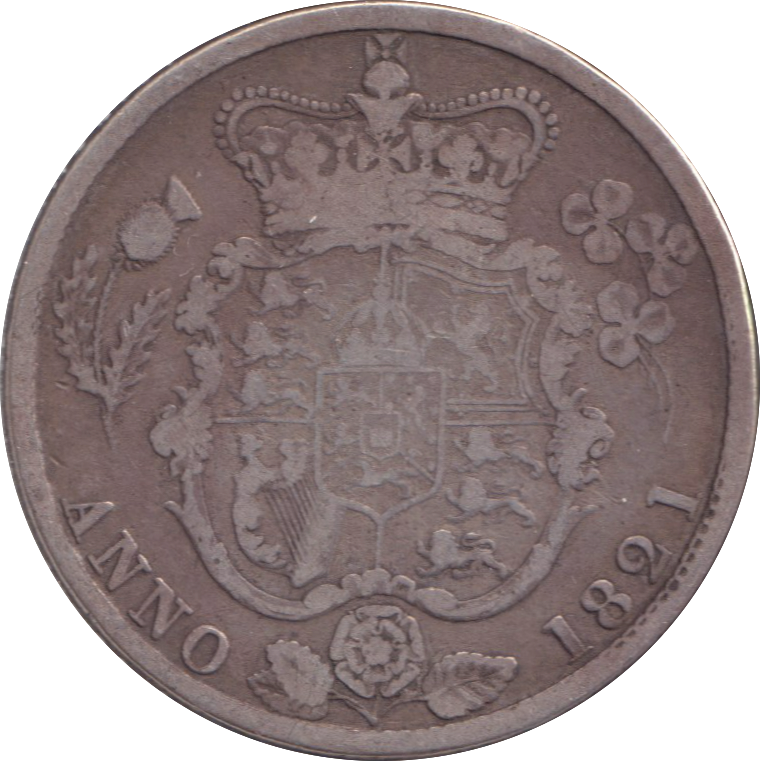 1821 HALFCROWN ( GF )