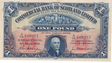 1941 SCOTLAND ONE POUND BANKNOTE REF-1857