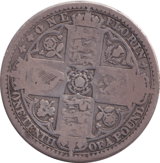 1849 FLORIN ( FINE ) REF-2