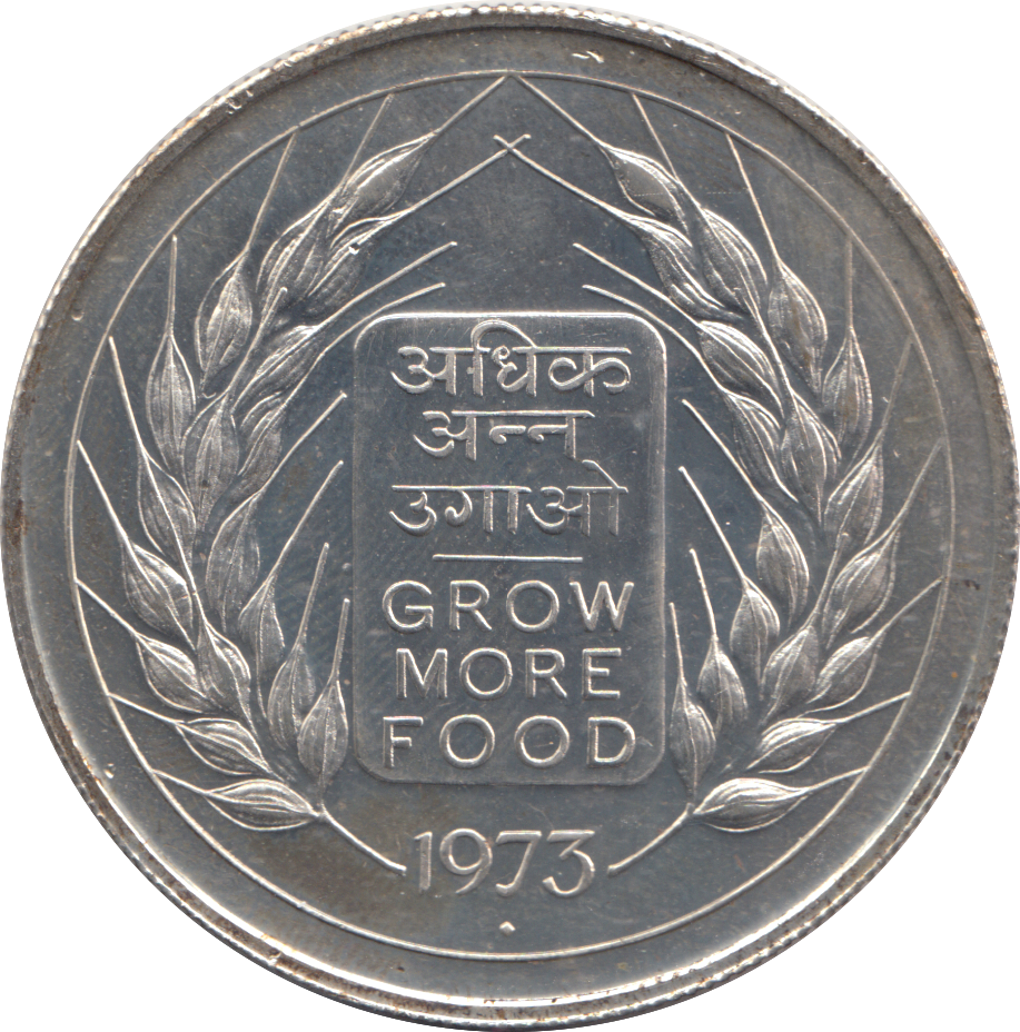 1973 SILVER 10 RUPEE INDIA