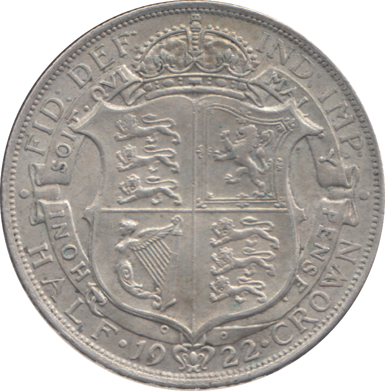 1922 HALFCROWN ( VF )