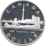 1984 SILVER PROOF DOLLAR CANADA