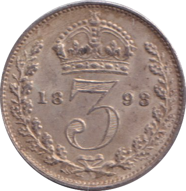 1893 THREEPENCE ( GF )